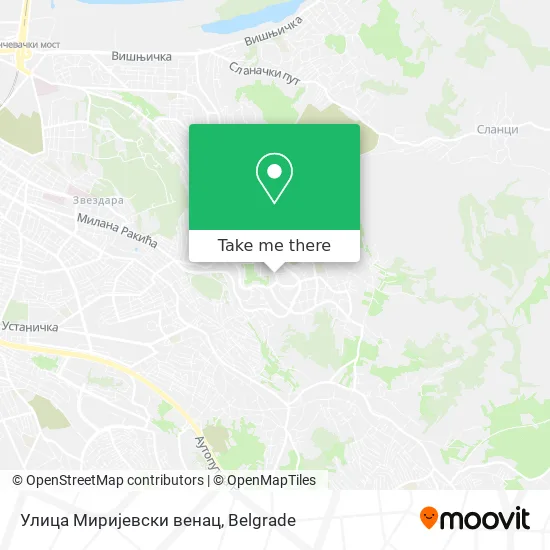 Улица Миријевски венац map