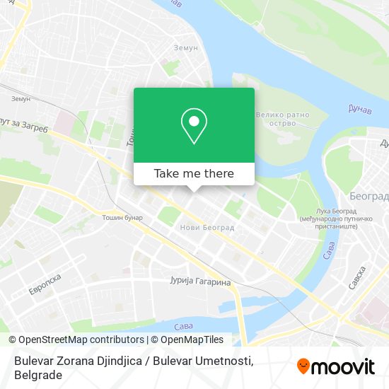 Bulevar Zorana Djindjica / Bulevar Umetnosti map