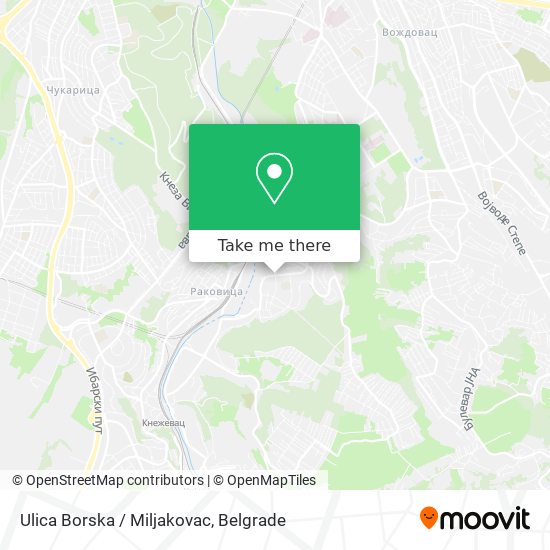 Ulica Borska / Miljakovac map