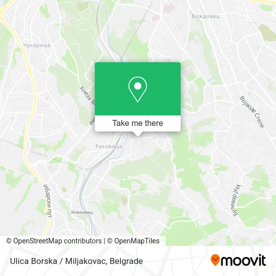 Ulica Borska / Miljakovac map