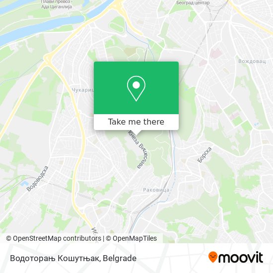 Водоторањ Кошутњак map