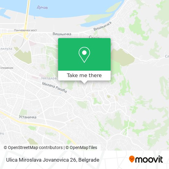 Ulica Miroslava Jovanovica 26 map