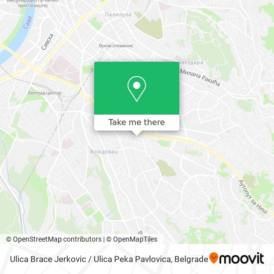 Ulica Brace Jerkovic / Ulica Peka Pavlovica map