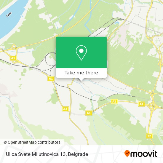 Ulica Svete Milutinovica 13 map