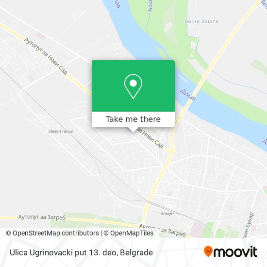 Ulica Ugrinovacki put 13. deo map