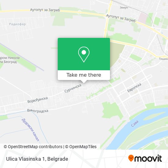 Ulica Vlasinska 1 map