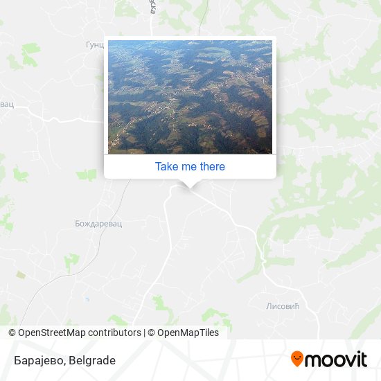 Барајево map