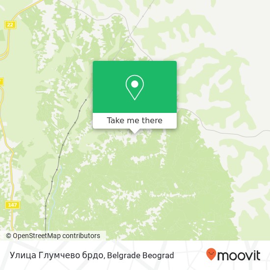 Улица Глумчево брдо map