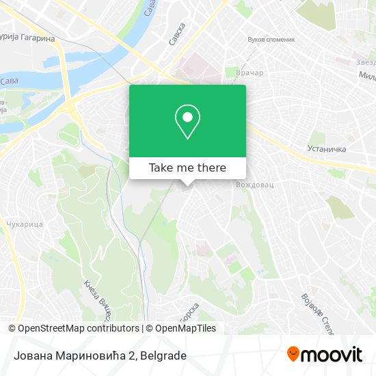 Јована Мариновића 2 map