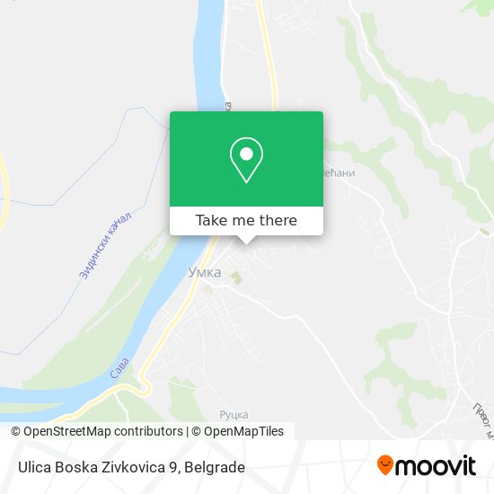 Ulica Boska Zivkovica 9 map