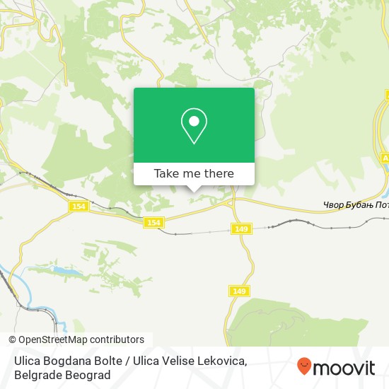 Ulica Bogdana Bolte / Ulica Velise Lekovica map