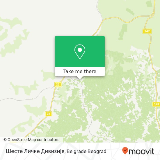 Шесте Личке Дивизије map