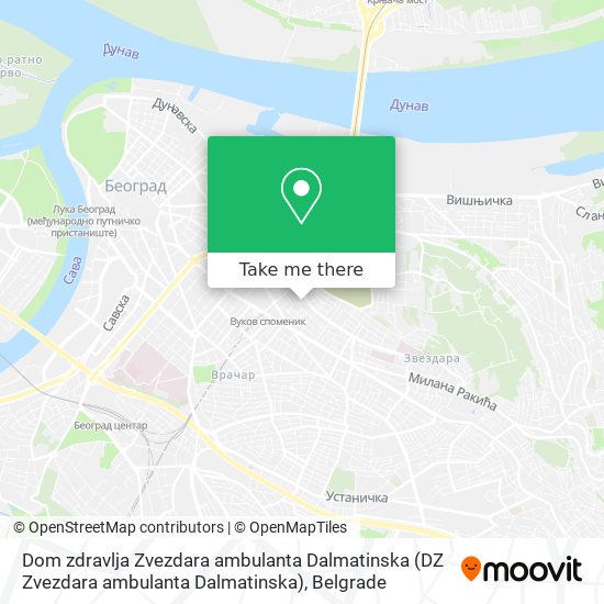 Dom zdravlja Zvezdara ambulanta Dalmatinska (DZ Zvezdara ambulanta Dalmatinska) map