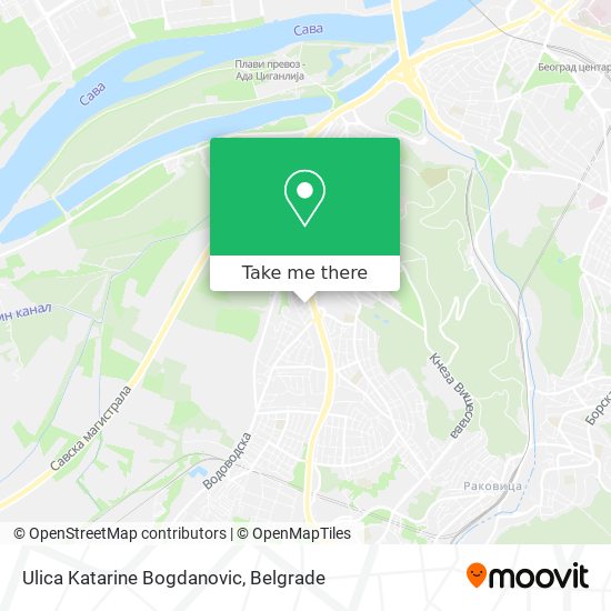 Ulica Katarine Bogdanovic map
