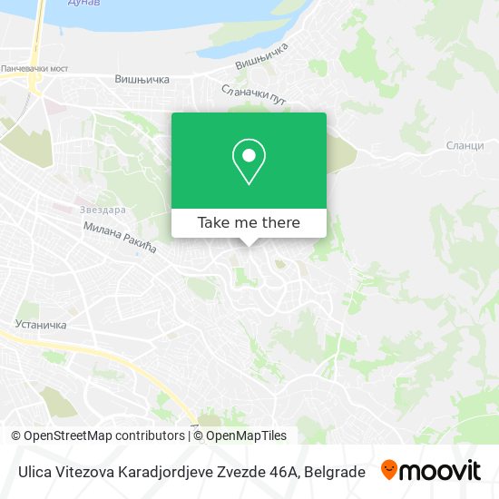 Ulica Vitezova Karadjordjeve Zvezde 46A map