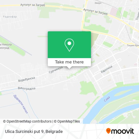 Ulica Surcinski put 9 map