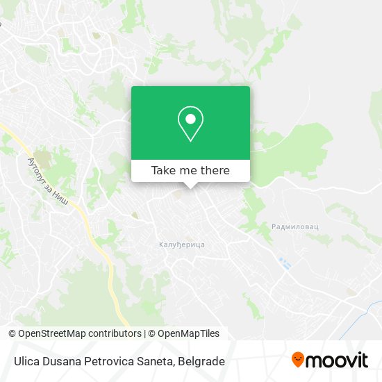 Ulica Dusana Petrovica Saneta map