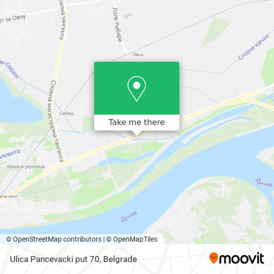 Ulica Pancevacki put 70 map