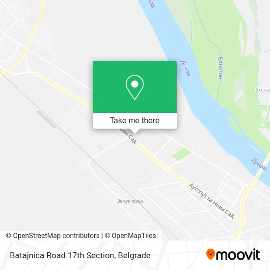 Batajnica Road 17th Section map