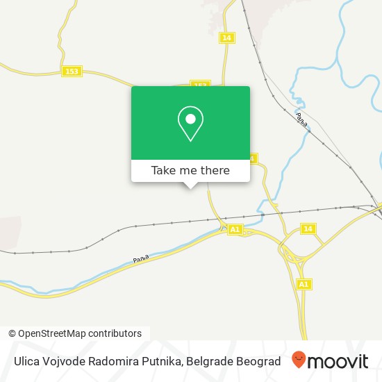 Ulica Vojvode Radomira Putnika map