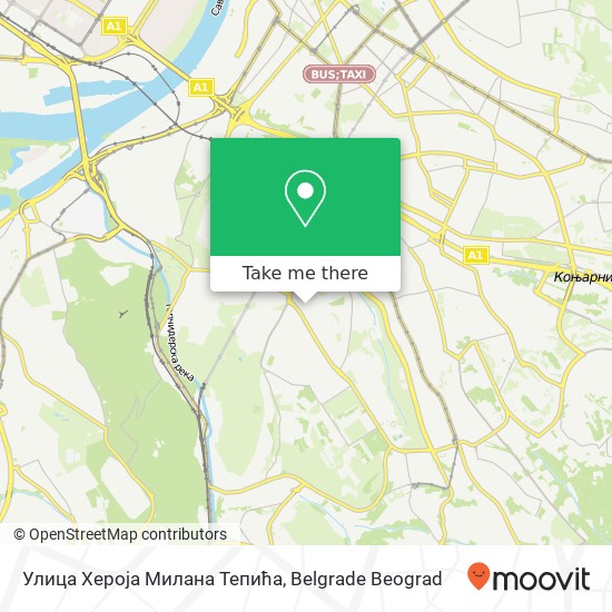 Улица Хероја Милана Тепића map