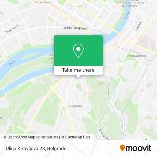 Ulica Kirovljeva 23 map