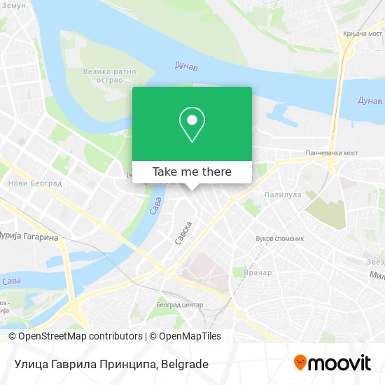 Улица Гаврила Принципа map
