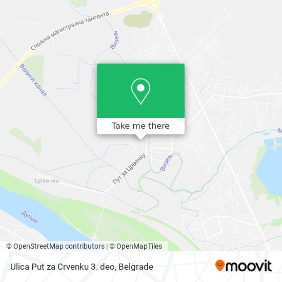 Ulica Put za Crvenku 3. deo map