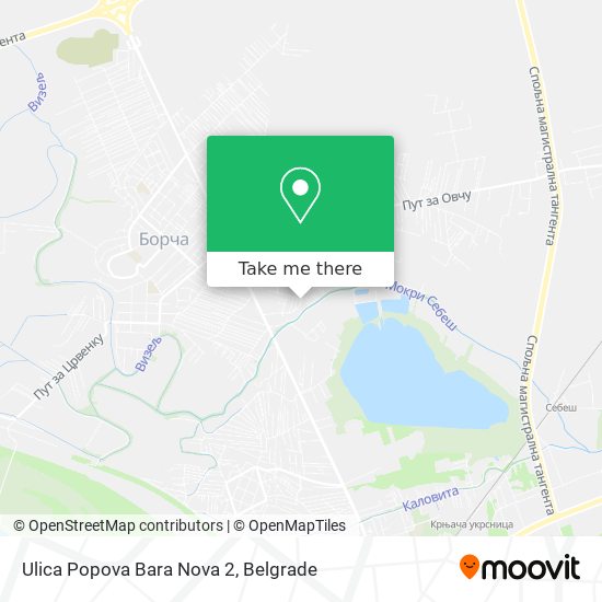 Ulica Popova Bara Nova 2 map