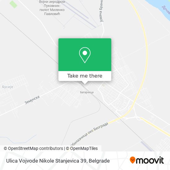 Ulica Vojvode Nikole Stanjevica 39 map