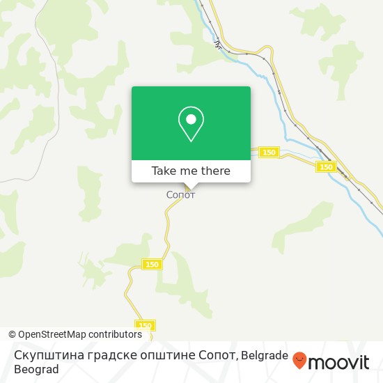 Скупштина градске општине Сопот map