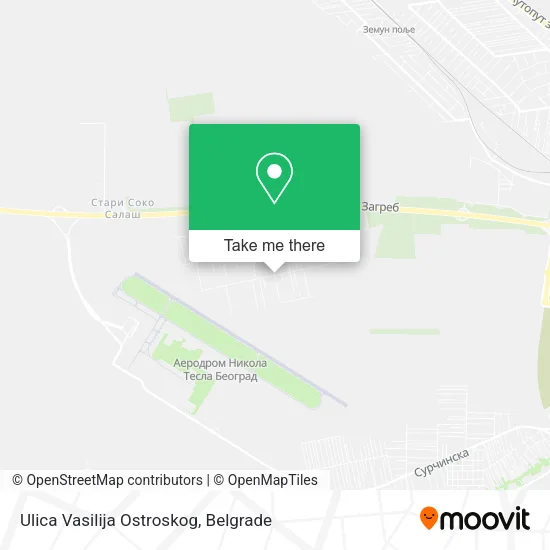 Ulica Vasilija Ostroskog map
