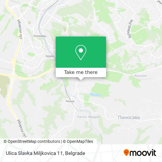 Ulica Slavka Miljkovica 11 map