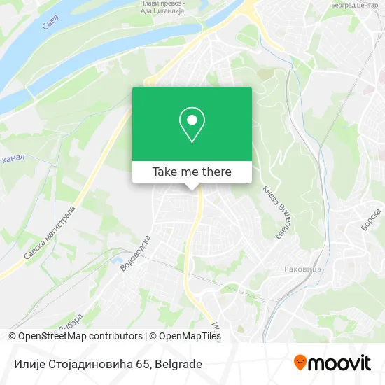 Илије Стојадиновића 65 map