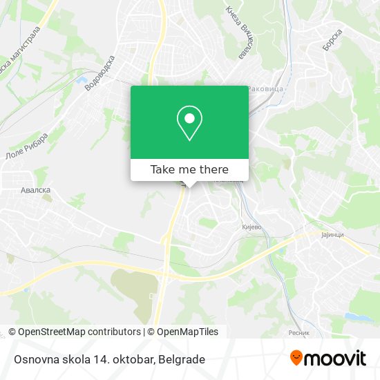 Osnovna skola 14. oktobar map
