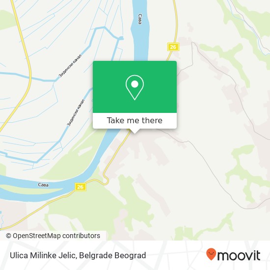 Ulica Milinke Jelic map