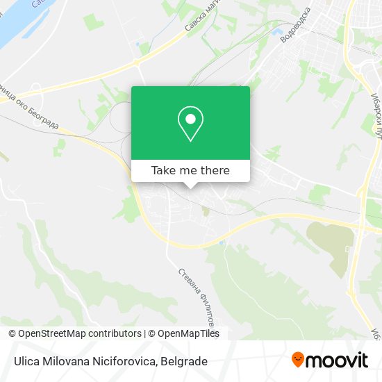 Ulica Milovana Niciforovica map