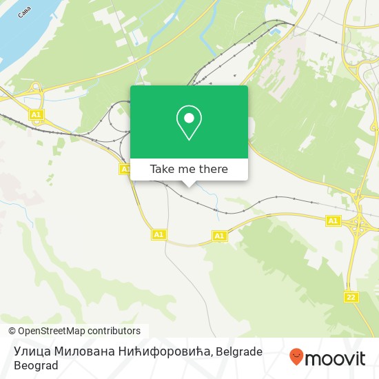 Улица Милована Нићифоровића map