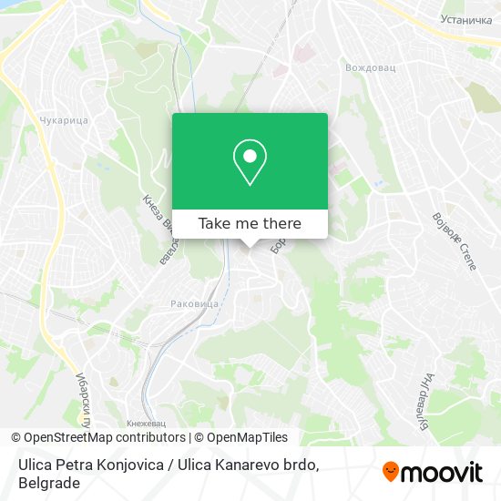 Ulica Petra Konjovica / Ulica Kanarevo brdo map