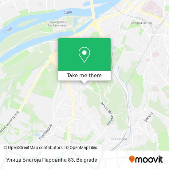 Улица Благоја Паровића 83 map