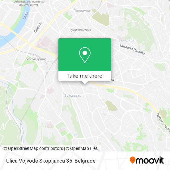 Ulica Vojvode Skopljanca 35 map