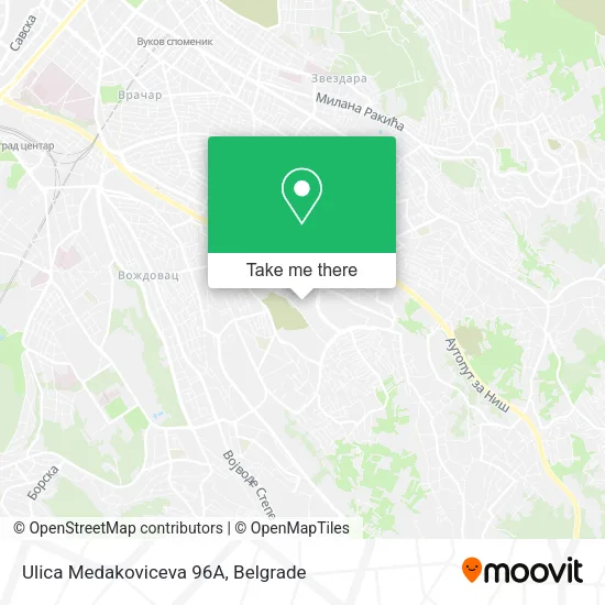 Ulica Medakoviceva 96A map