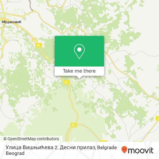 Улица Вишњићева 2. Десни прилаз map