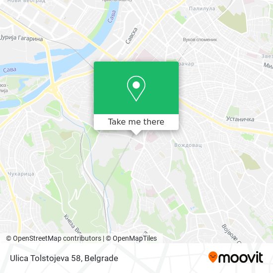 Ulica Tolstojeva 58 map