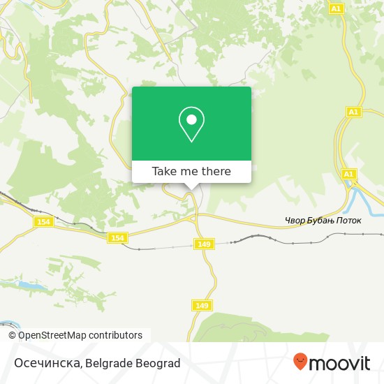 Осечинска map