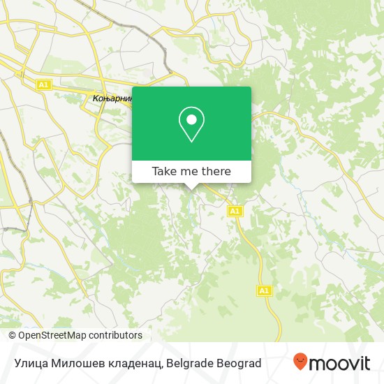 Улица Милошев кладенац map