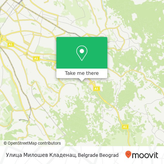 Улица Милошев Кладенац map