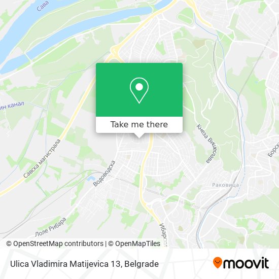 Ulica Vladimira Matijevica 13 map