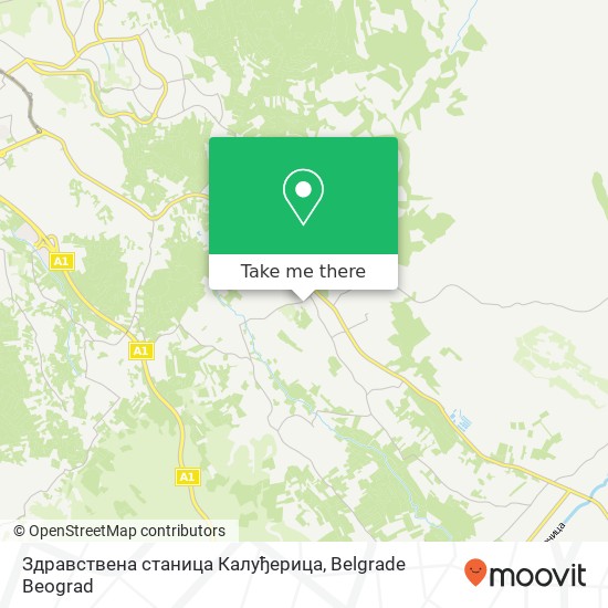 Здравствена станица Калуђерица map