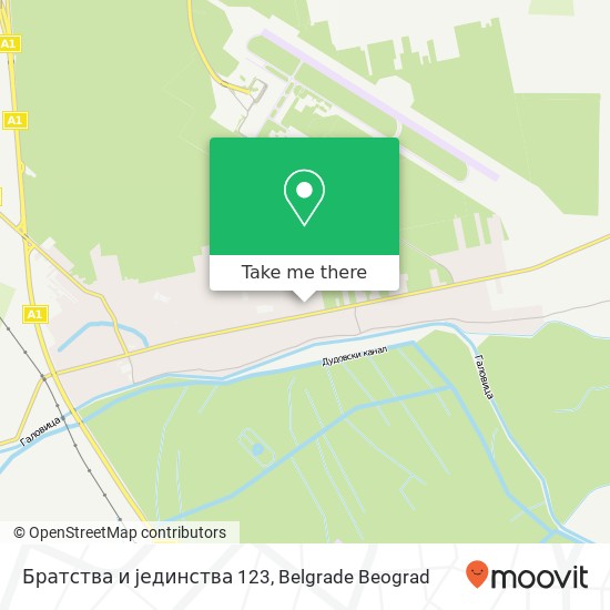 Братства и јединства 123 map